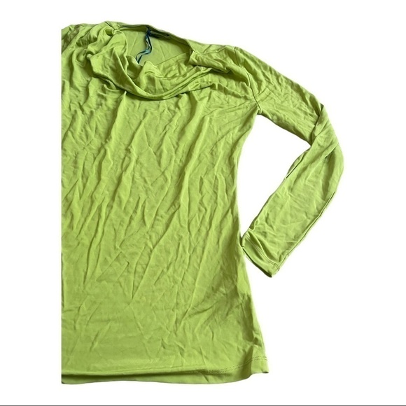versace JEANS COUTURE Green Mock Neck Long Sleeve Top - Picture 5 of 11